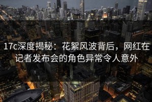 17c深度揭秘：花絮风波背后，网红在记者发布会的角色异常令人意外