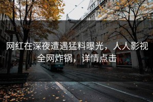 网红在深夜遭遇猛料曝光，人人影视全网炸锅，详情点击